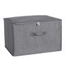 CAWKAY Large Capacity Foldable Storage Box with Handles, Clothes Storage, Lid, Stylish Fabric, Double Zipper Closure (Small, 1 Pc)