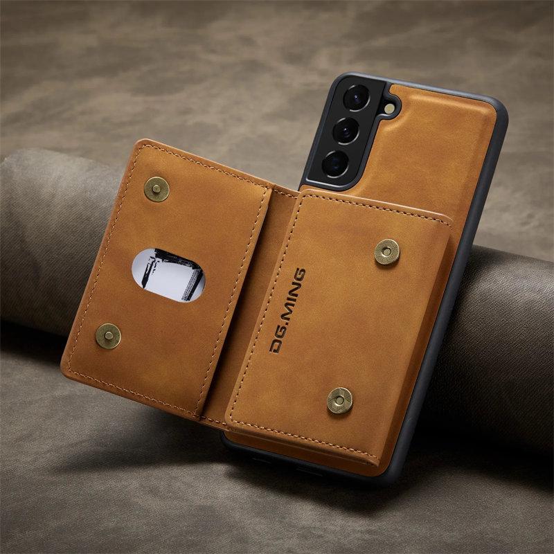 Магнитный съемный кожаный чехол-кошелек для Samsung Galaxy S23 Ultra S24 FE S22 S21 Plus Samsung Z Flip 6/5/4/3 держатель для карт