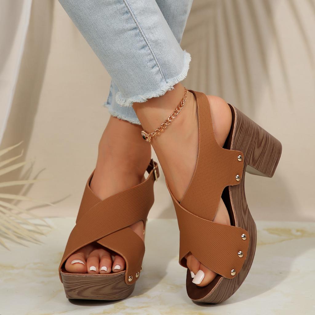Fashion 2024 New Fashion Women's Wedge Shoes Casual Comfortable Peep Toe Platform Sandals Elegant Women Heels