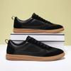 Fashion Luxury Brand Men's Casual Shoes Black Sneakers Genuine Leather Comforthable Mens Casual Shoes Tenis Masculino Outdoor Footwear