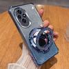 Блестящий противоударный силиконовый чехол для Huawei Honor 300 Ultra 200 100 90 80 70 60 Pro Зеркальный магнитный держатель-подставка Мягкий чехол