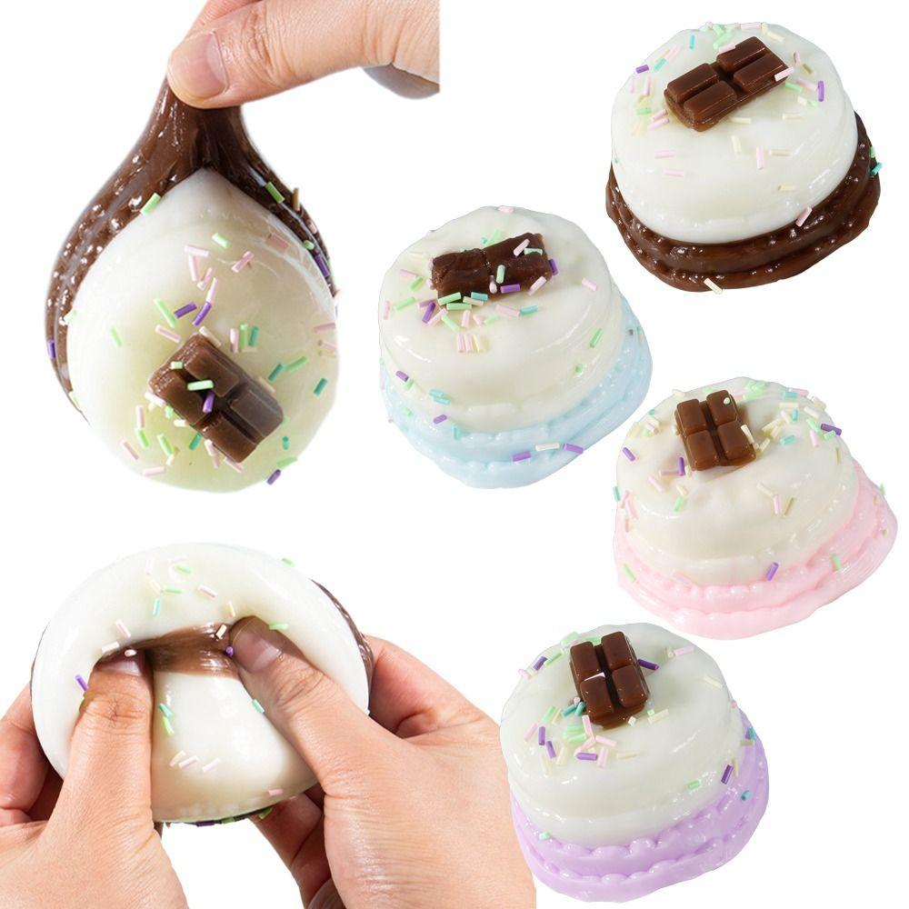Cartoon Cake Squeeze Toy Soft Stress Squeeze Toy New Release Anxiety Toys Stress Relief