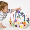 Детские деревянные многофункциональные нитяные крупные бусины для раннего обучения, строительные блоки, интерактивные развивающие игрушки