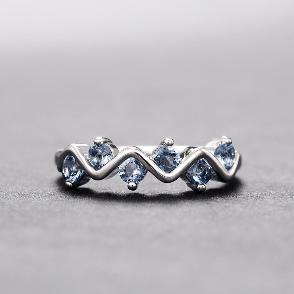 Новое необычное круглое синее кольцо с кубическим цирконием, серебряное кольцо на палец для женщин, темперамент, женская свадебная вечеринка, модные украшения 2022