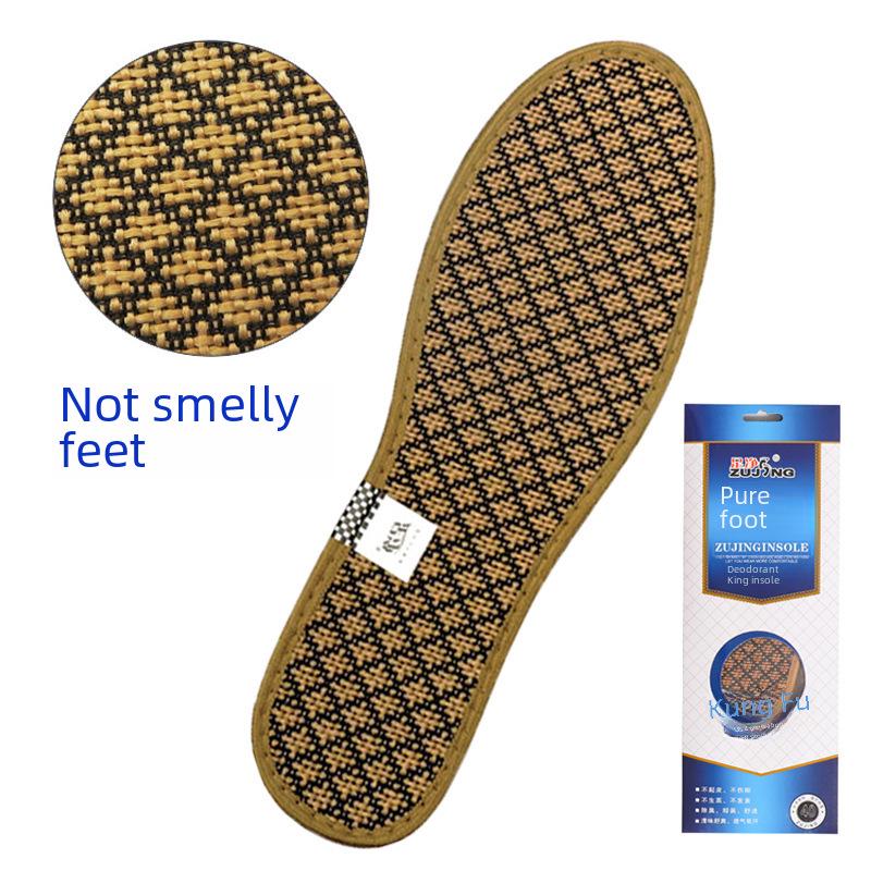 Травяные дезодорирующие летние/осенние дышащие впитывающие пот стельки для удаления запаха ног