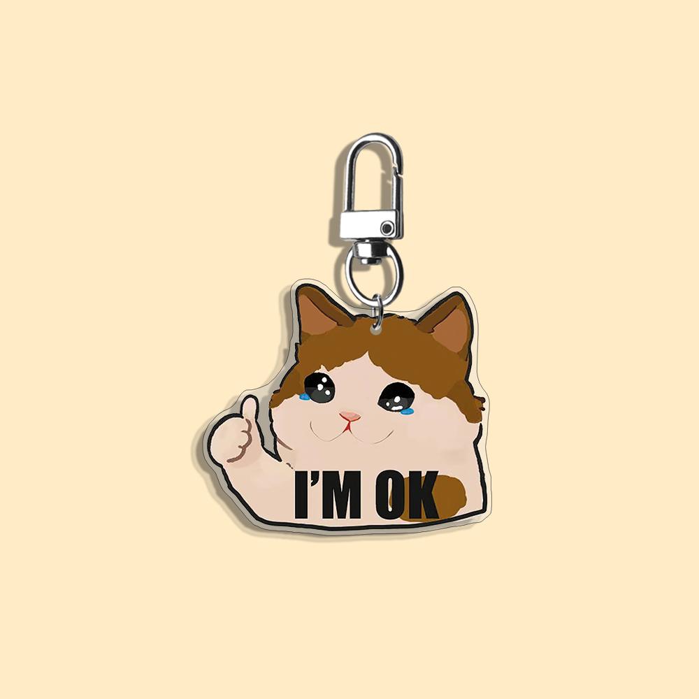 Funny Cat Keychain Student Gift Bag Women's Bag Cute Things Gift For Best Friends Cartoon