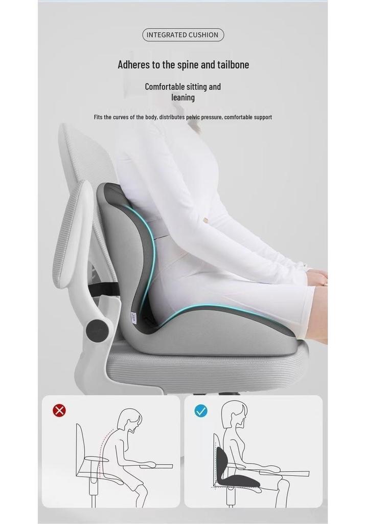 Ergonomic Memory Foam Chair with Lumbar Support for Posture Correction and Pressure Relief
