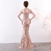 Women's Off Shoulder Sequin Mermaid Long Formal Dresses Party Ball Prom Dress Banquet Evening Gowns