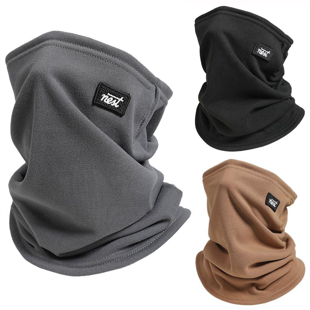 Solid Color Neck Gaiter Fleece Half Face Mask Fashion Ski Tube Scarf Men & Women