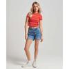 Superdry Vintage Mid Rise Cut Off Shorts Blue vintage fulton