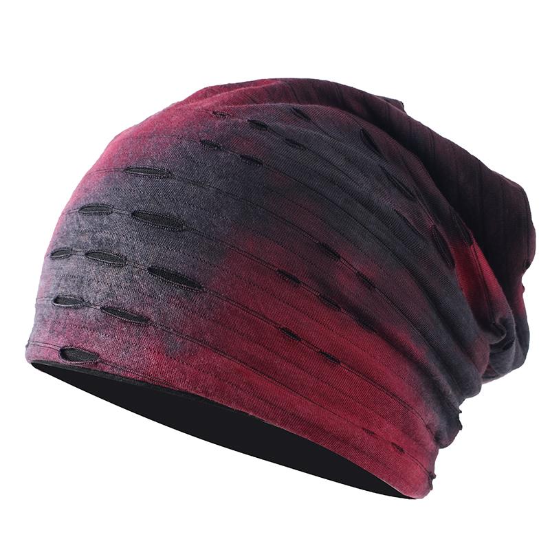 Ретро тай-дай в стиле хип-хоп, весенние шапочки, вязаная шапка, черепа унисекс, градиентные цвета, платок в стиле Харадзюку, лыжная кепка, капот