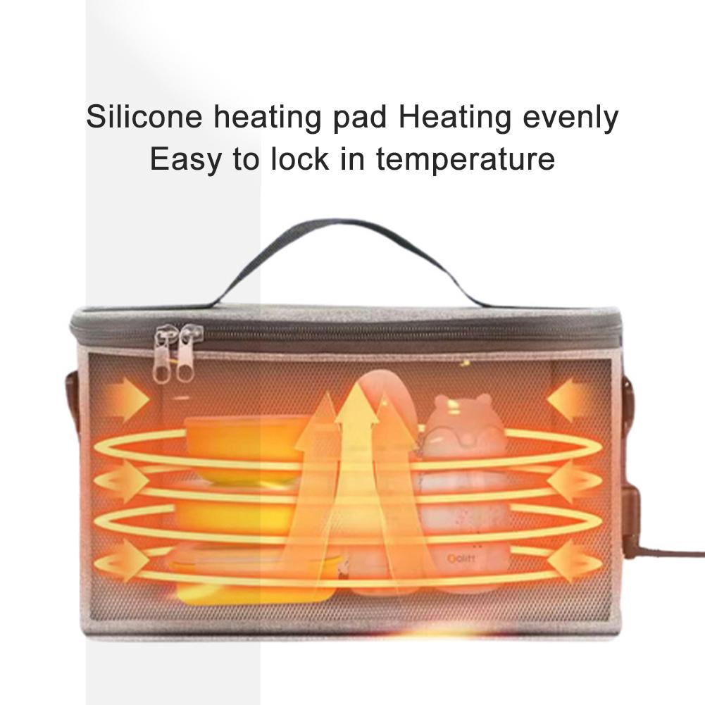 Перезаряжаемая от USB Портативная Электрическая Сумка для Ланча Подогреватель Еды Подогреватель Портативный Подогреватель Ланча Многоразовая Изотермическая Сумка для Ланча 3 Уровня Нагрева