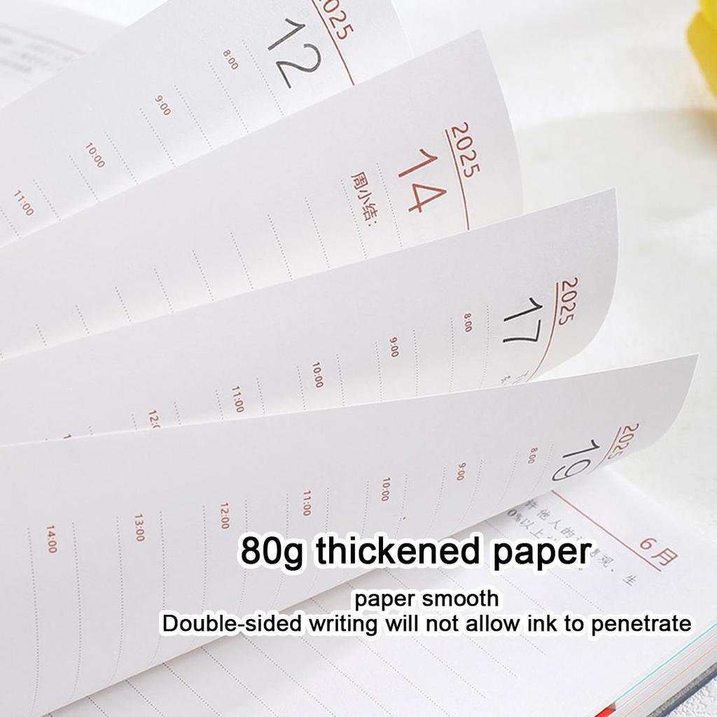 Кожаный деловой план на 2025 год формата А5, ежедневник для студентов, дневник учета на 365 дней, блокнот, памятка, 200 листов, 400 страниц