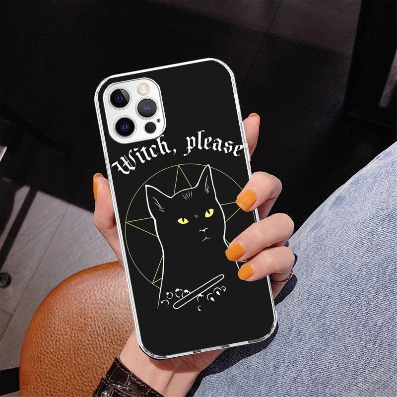 Witch And Cat Colorful Cute Phone Case For iPhone 17 Air 16 Pro Max 16E 15 + 14 Plus 11 12 13 Mini 7 8 SE Gift Print Cover Funda