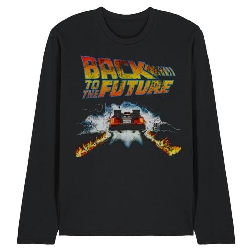 Back To The Future Unisex Adult Delorean Long-Sleeved T-Shirt