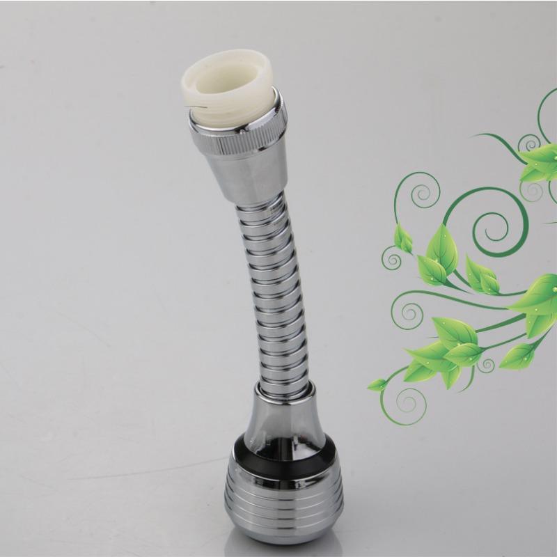 Kitchen Faucet Sprinkler Water-saving Device Lengthening Rotating Splash Proof Sprinkler Spray Extender Bubbler