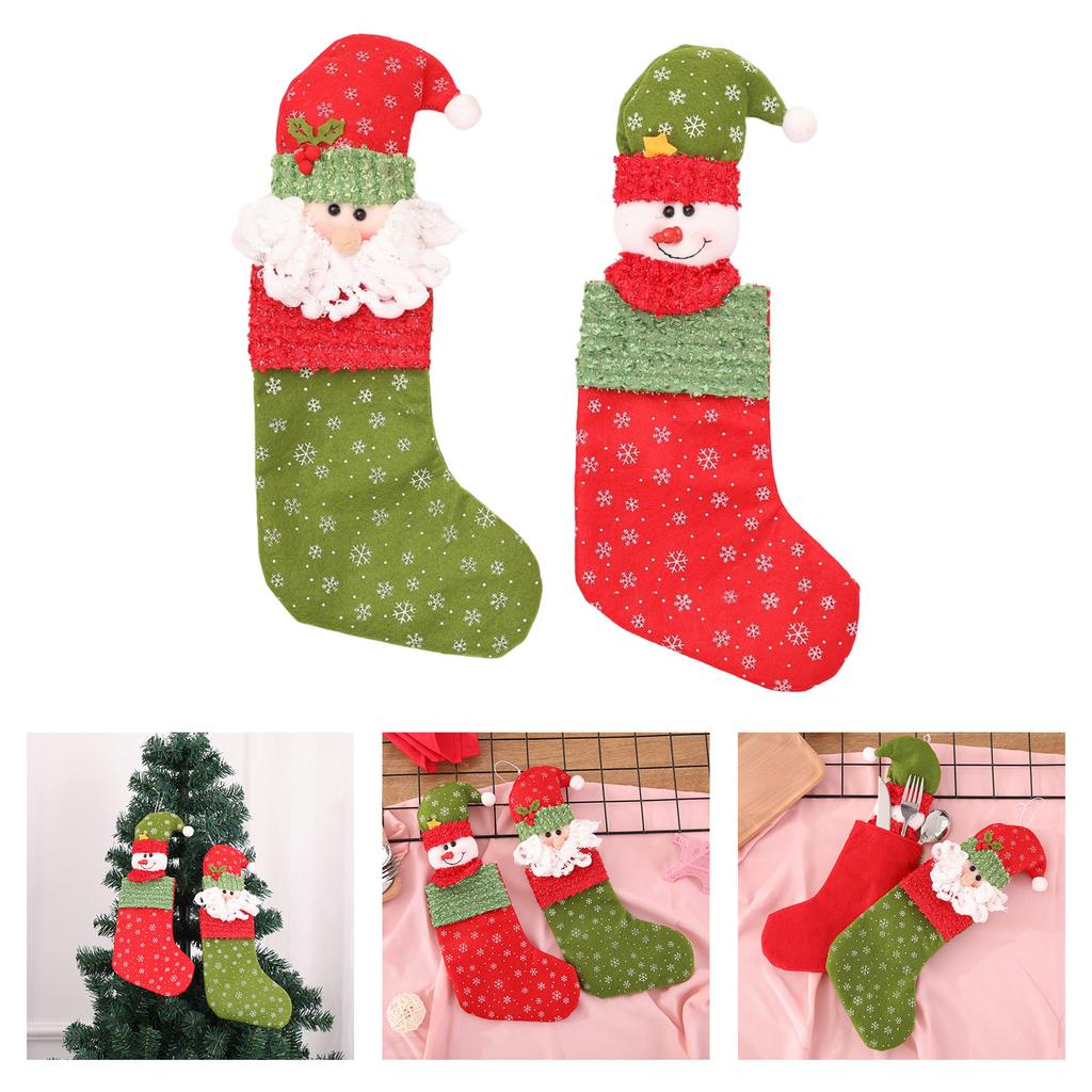 Holiday Hanging Sock Large Christmas Stocking for Christmas Tree Decoration Mantel Display Holiday Party Gifts Bag