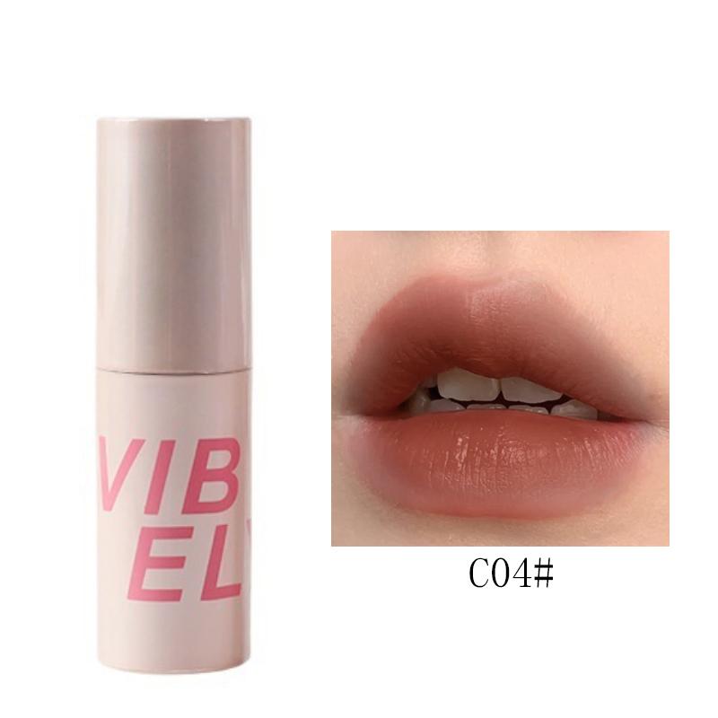 VIBELY Small Chubby Dun Velvet Matte Matte Lip Slime Burst Students Affordable Lip Glaze Lipstick
