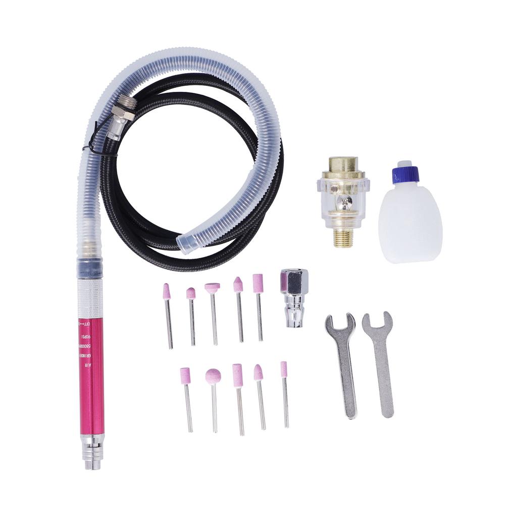 17Pcs Air Micro Grinder Kit Light Mini Pencil Polishing Tool for Jewelry Cleaning