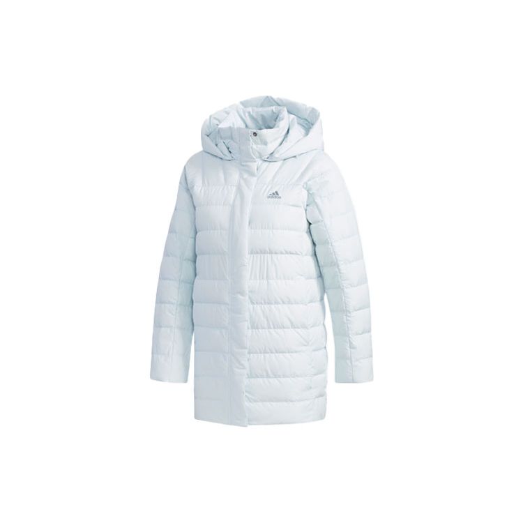 adidas W Climawarm пуховик с капюшоном уличное теплое зимнее пальто женская куртка светло-голубого цвета EH3990