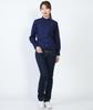 Seven Uniform GH7021-1 Navy Large Long Sleeve Stand Collar Shirt with Oxford Clothes for Restaurants