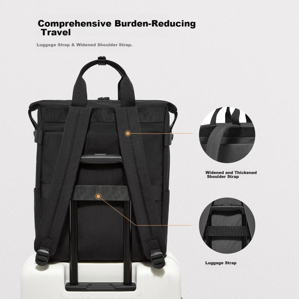 JINSHIWQ Travel Backpack, 16-Inch Laptop Bag, Commuter Backpack, Business Handbag, Black