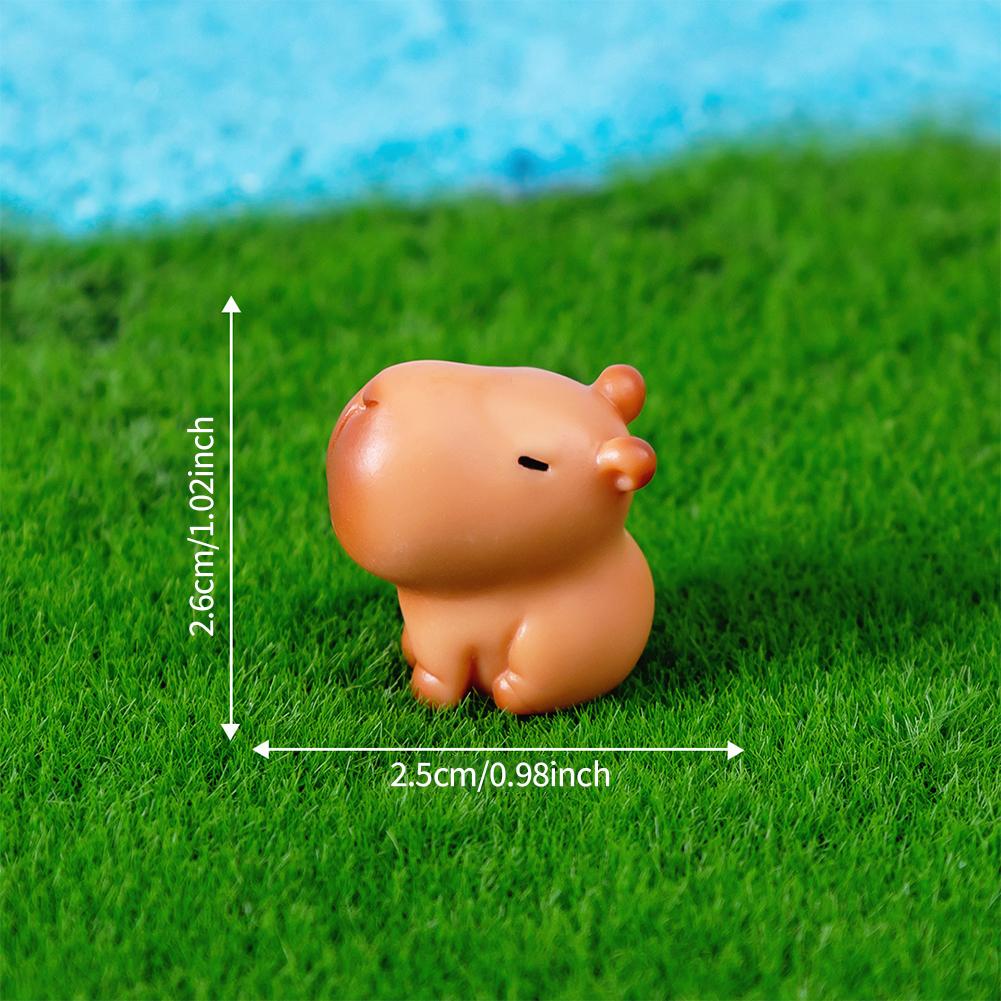 Милые фигурки капибары, миниатюрные украшения для рукоделия, микропейзажи, кавайные аксессуары для салона автомобиля, украшения для дома, детский подарок