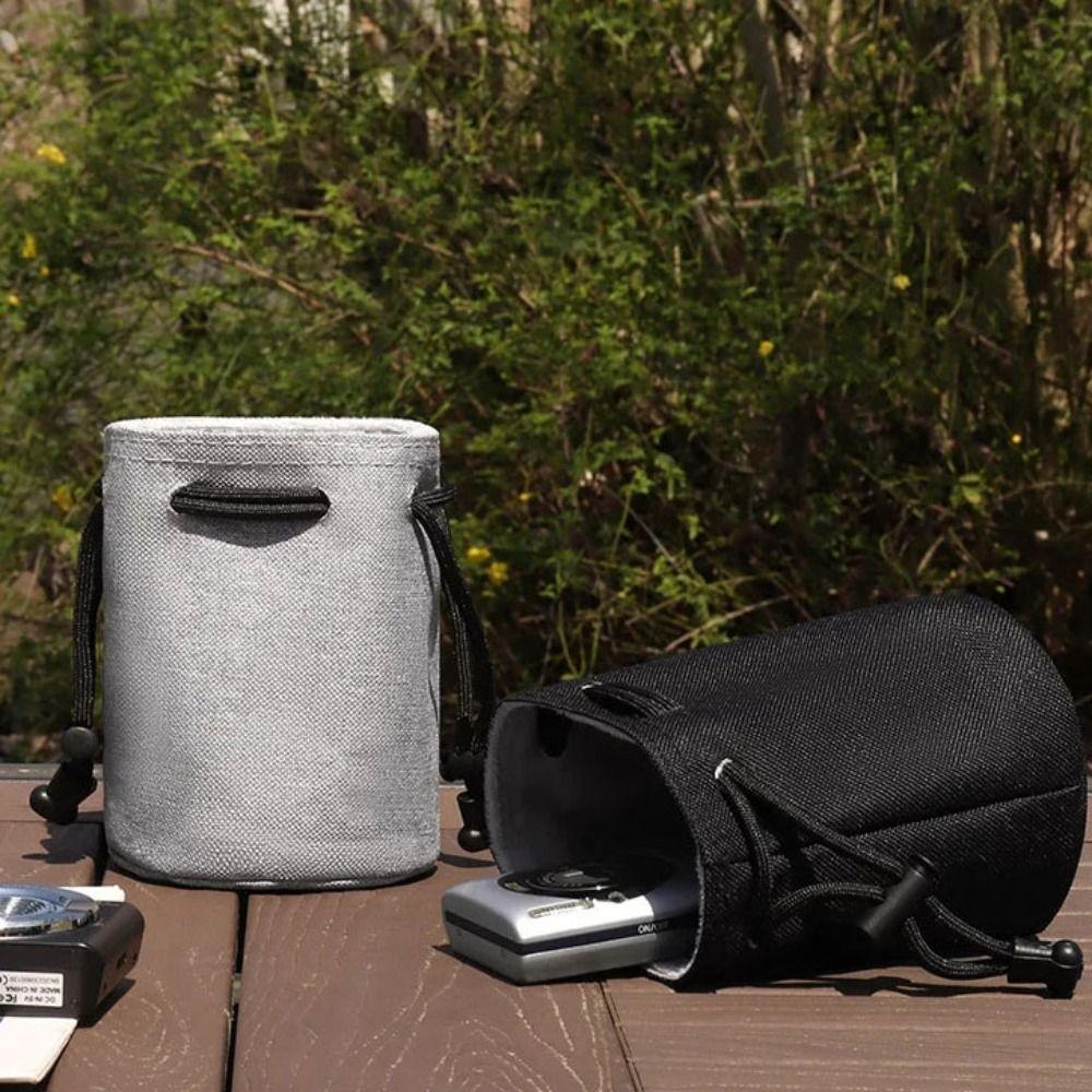 Compact Camera Bag Lightweight Photography Protective Bag Lens Drawstring Pouch Outdoor