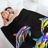 Dolphin Trio Throw Blanket Comforter Soft Big Decorative Beds warm for winter Blankets