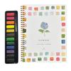 Watercolor Workbook 12 Colors Watercolor Painting Set with Paint Brush Beginner-Friendly Birds Animals Flowers Watercolor Book
