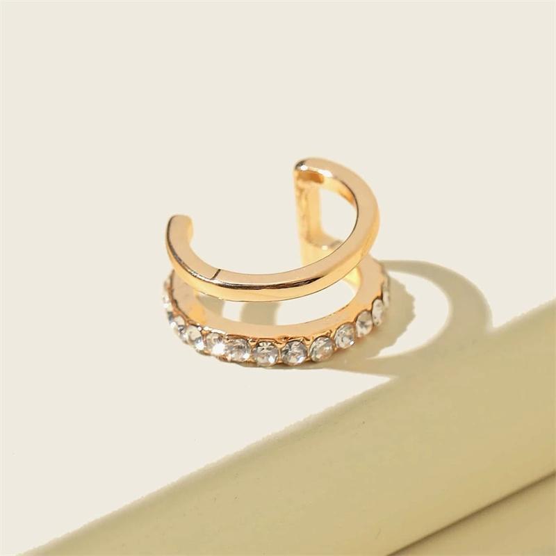 Изысканный Ear Cuff серьга с декором из страз для Женского уха Летнее Поступление Рождественский Ювелирный Подарок