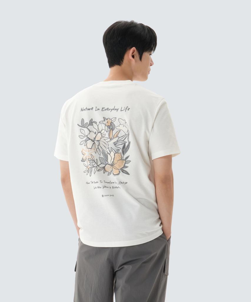 SNOWPEAK APPAREL Sorona Tropical Short Sleeve T-Shirt (S26Mufts70) Off White