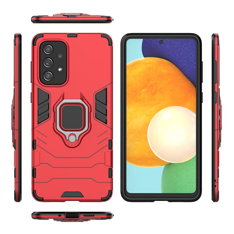 Для OPPO A17 A18 A38 A57s A77s Samsung M12 M23 M53 Vivo V29e V30e Y18 Y16 Y28s Y75 Жесткий ПК + Мягкий ТПУ 2 в 1 чехол для телефона с кольцом-держателем и подставкой