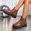 Модная обувь для женщин 2025 Новые женские ботинки-слипоны Модные ботинки с круглым носком Современные ботинки Женские Горячая распродажа Бестселлер Удобные ботильоны