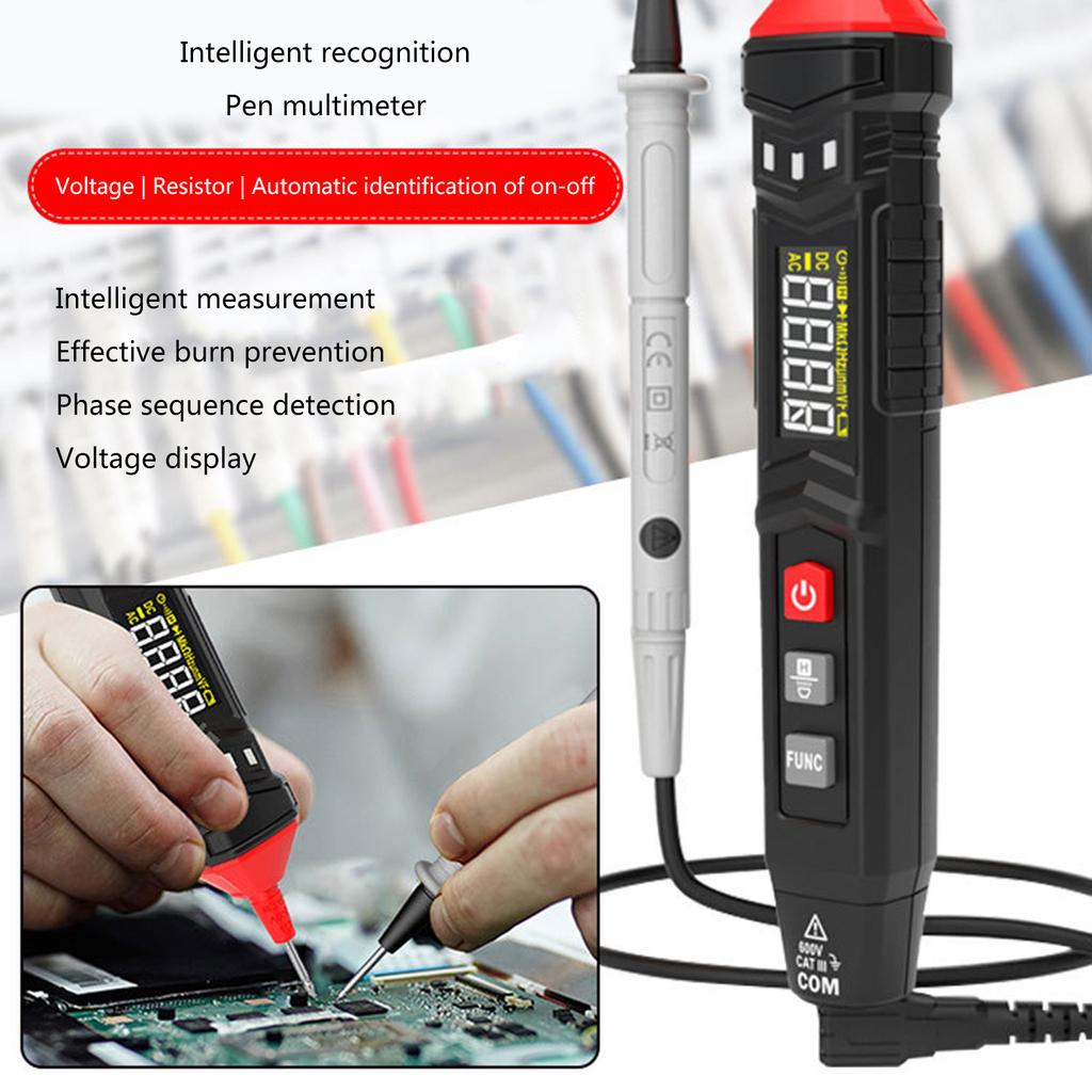 Multimeter Tester Pen Type Voltage Detector Automatic Tester Capacitance Pen Electric Meter Tool Digital Voltmeter Meter