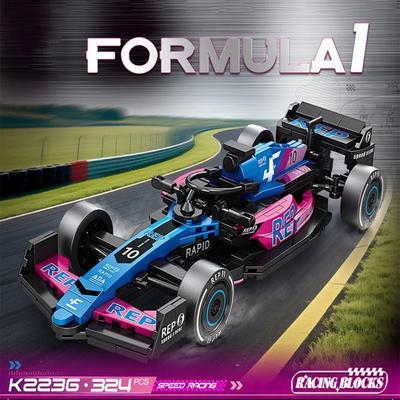 Технический Гоночный Автомобиль Формулы 1 F1 Скорость Спорт Транспорт Модель Кирпичики Сделай Сам Город Ралли Супер Гонщики Игрушки для Детей Подарки