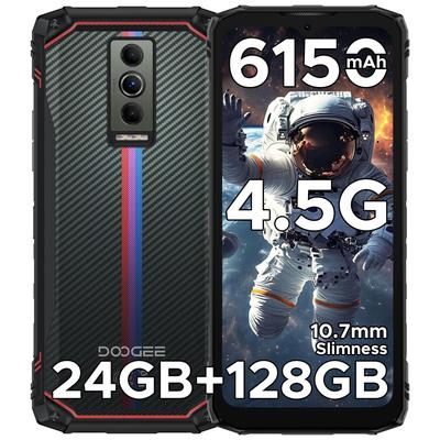 Doogee Blade 10 Energy Прочный смартфон, батарея 6150 мАч, телефон на Android 15 с 24 ГБ ОЗУ + 128 ГБ ПЗУ, 6,56 дюйма 90 Гц