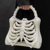 Skeleton Handbag Gothic Ribcage Bone Bag Spooky 3D Printed Skeleton Purse Anatomical Dark Aesthetic Accessory for Halloween Party