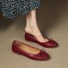 Новые женские повседневные туфли-одинарки однотонные с открытым верхом на плоской подошве, женские туфли на четыре сезона, женская обувь, мягкая подошва из говяжьей кожи ла