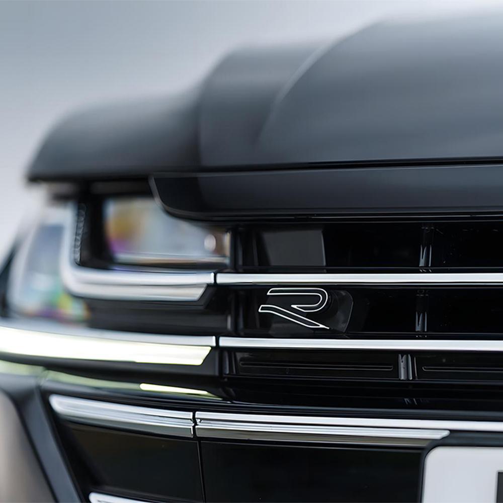 ABCD1 For Volkswagen VW R Polo Passat Rline Golf 4 5 6 Tiguan Jetta GTI Car Hood Front Grille Badge VW New R Logo Sticker Accessories