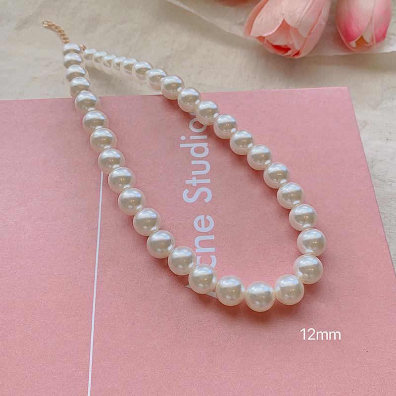 French Lazy Pearl Necklace Women'S Premium Temperament Clavicle Chain Year Sweater Necklace