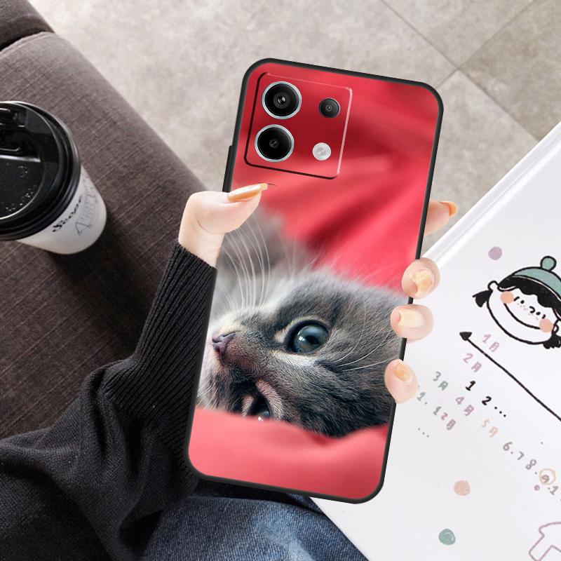 Милый Чехол-Животное Кошка Для Xiaomi Redmi Note 14 13 10 11 12 15 Pro Plus Чехол Для Redmi 15 15C 14C 10C 12C 13C