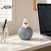 Unique Holiday Gift Cute Ghost Reading Book Ornament, Luminous Resin Figurine, Handmade Craft Night Light for Halloween Home Desktop Decoration