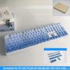 Xiaomi Gradient Translucent Lines Sided Printed Keycaps 133keys for Mechanical Keyboard Blackberry Purple Grey Blue Key Caps Cherry PBT