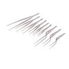 12-25Cm Silver Stainless Steel Tweezers Forceps Straight Tip Tweezer Tool