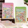 1Set Chinoiserie Theme Landscape Sticker Books Mountain River World Series Diy Decoration Sticker Cartoon Scene Stack Sticker