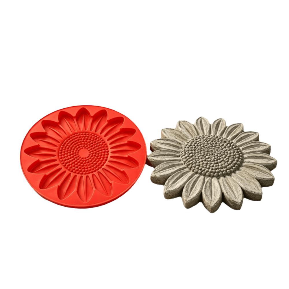 Sunflower Shaped Stepping Stone Mold Large Flower Shape Walkway Stone Mold Patio Lawn