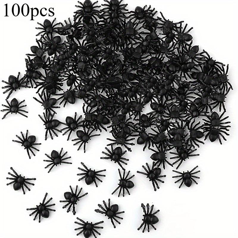100/50pcs Realistic Spider Christmas Halloween Decoration Plastic Mini Spider Black Scary Spider Prank Haunted House Decorations