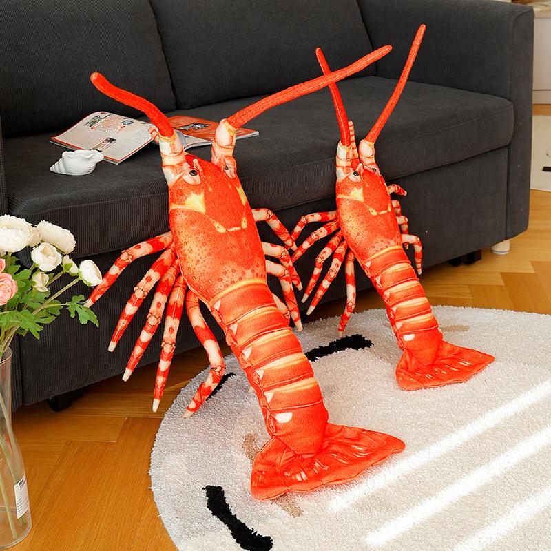 TreasuringU Style 2  Spiny Lobster Plush Toy Cool Colorful Lobster Stuffed Doll Cute Lobster Plushies Home Decor Birthday Gifts