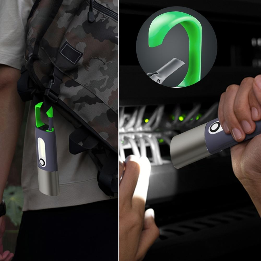 Аккумуляторные фонарики с крючком Яркий светодиодный фонарик 4 режима Водонепроницаемый фонарик для наружного аварийного освещения для кемпинга и рыбалки